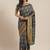 Grey woven banarasi silk saree with blouse