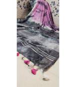 Multicolor Tie & Dye (Shibori print ) Handloom Cotton Linen Saree?