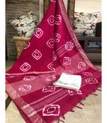Multicolor Tie & Dye (Shibori print ) Handloom Cotton Linen Saree?