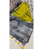 Multicolor Tie & Dye (Shibori print ) Handloom Cotton Linen Saree?