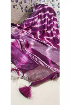 Multicolor Tie & Dye (Shibori print ) Handloom Cotton Linen Saree?