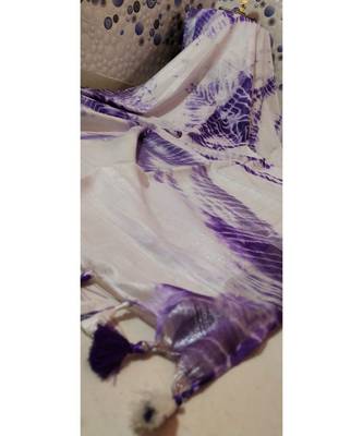 Multicolor Tie & Dye (Shibori print ) Handloom Cotton Linen Saree? 1