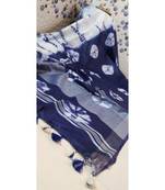Multicolor Tie & Dye (Shibori print ) Handloom Cotton Linen Saree?