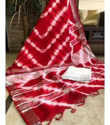 Multicolor Tie & Dye (Shibori print ) Handloom Cotton Linen Saree?