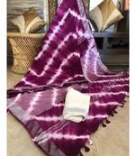 Multicolor Tie & Dye (Shibori print ) Handloom Cotton Linen Saree?