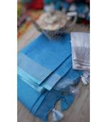 Multicolor Handcrafted Semi-Linen Saree with Blouse Piece?