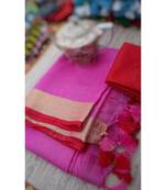 Multicolor Handcrafted Semi-Linen Saree with Blouse Piece?