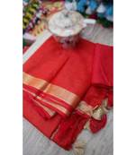 Multicolor Handcrafted Semi-Linen Saree with Blouse Piece?