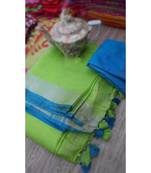Multicolor Handcrafted Semi-Linen Saree with Blouse Piece?