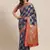 Navy Blue Woven Banarasi Saree With Blouse