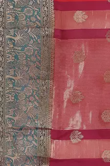 Red Woven Banarasi Saree With Blouse