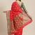 Red woven banarasi saree with blouse