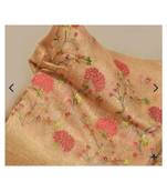 multicolor Handcrafted?Silk linen saree with embroidery work