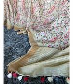 multicolor Handcrafted Silk linen saree with embroidery work