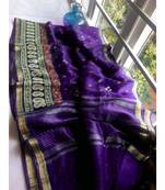 multicolor Handcrafted Silk linen saree with embroidery work