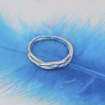 Silver Plated Adjustable Ring with 1 Piece Red Rose Gift Box for Girls and women 3