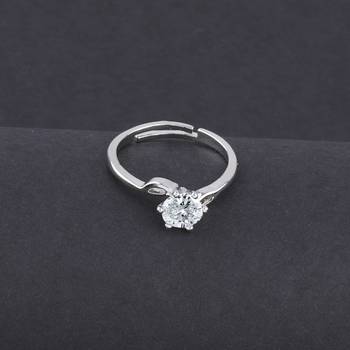 Silver Plated Adjustable Ring with 1 Piece Red Rose Gift Box for Girls and women 3