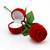 Silver Plated Adjustable Ring ILU Designer With Red Rose  For Women And Girl