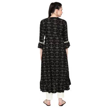 Black printed rayon ethnic-kurtis 2
