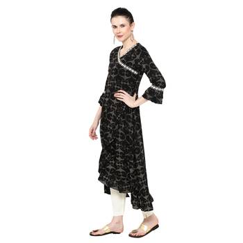 Black printed rayon ethnic-kurtis 5