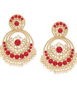 Red pearl earrings
