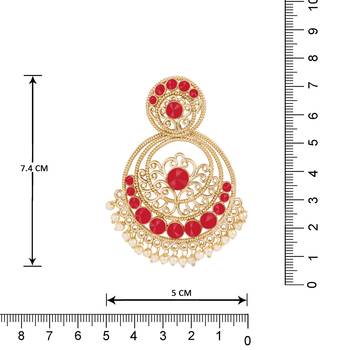 Red pearl earrings 2