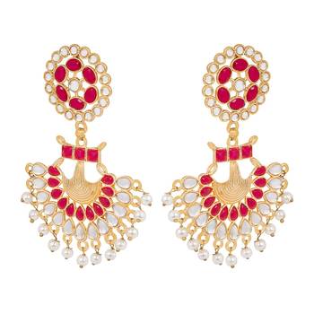 Red pearl earrings 3