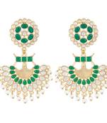 Green pearl earrings