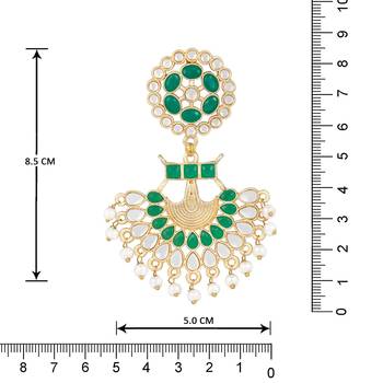 Green pearl earrings 4