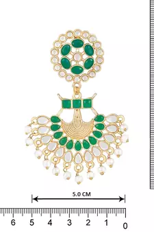 Green pearl earrings