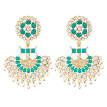 Turquoise pearl earrings 1