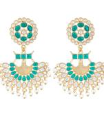 Turquoise pearl earrings