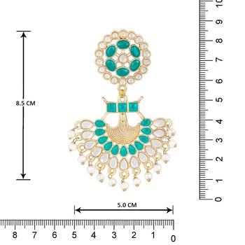 Turquoise pearl earrings 4