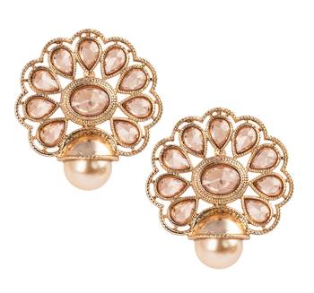 Brown pearl earrings 1