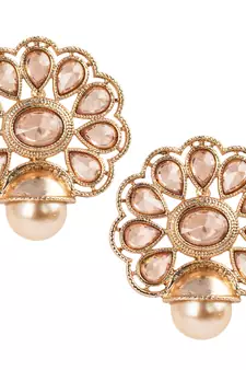 Brown pearl earrings
