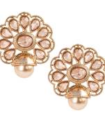 Brown pearl earrings