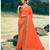 Tomato Red Embroidered Silk Saree with Blouse