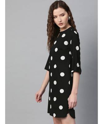 Black Polka Shift Dress 2