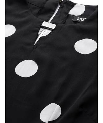 Black Polka Shift Dress 5