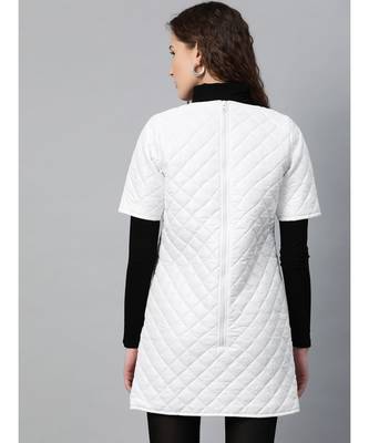 White Quilted Shift Dress 3