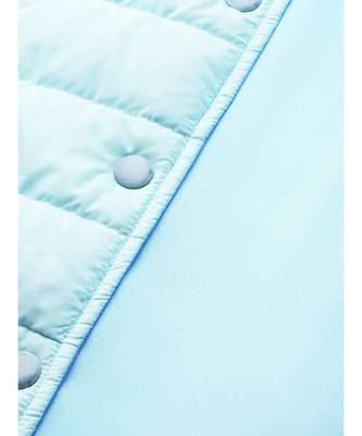 Blue Snap Button Quilted Jacket 7