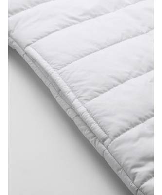 White Snap Button Quilted Jacket 6