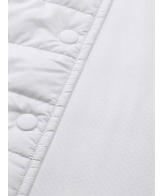 White Snap Button Quilted Jacket 7