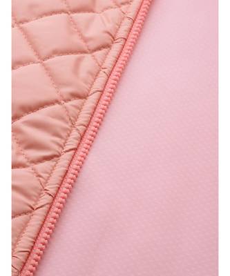 Peach Drawstring Quilted Bomber Jacket 7