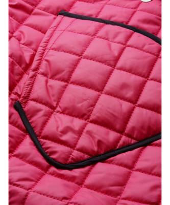 Fuchsia Piping Detail Quilted Jacket 6