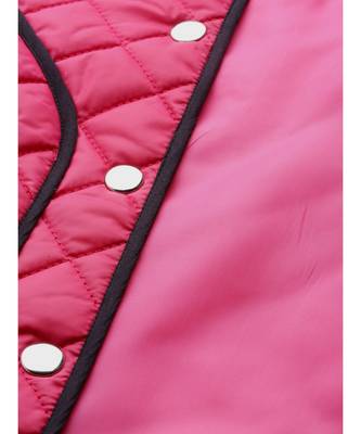 Fuchsia Piping Detail Quilted Jacket 7