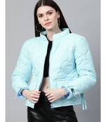 Blue Front Pocket Puffer Jacket