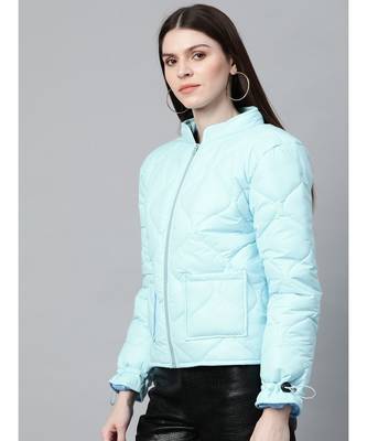 Blue Front Pocket Puffer Jacket 2