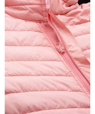 Peach Hooded Long Puffer Jacket 5