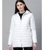 White Hooded Long Puffer Jacket